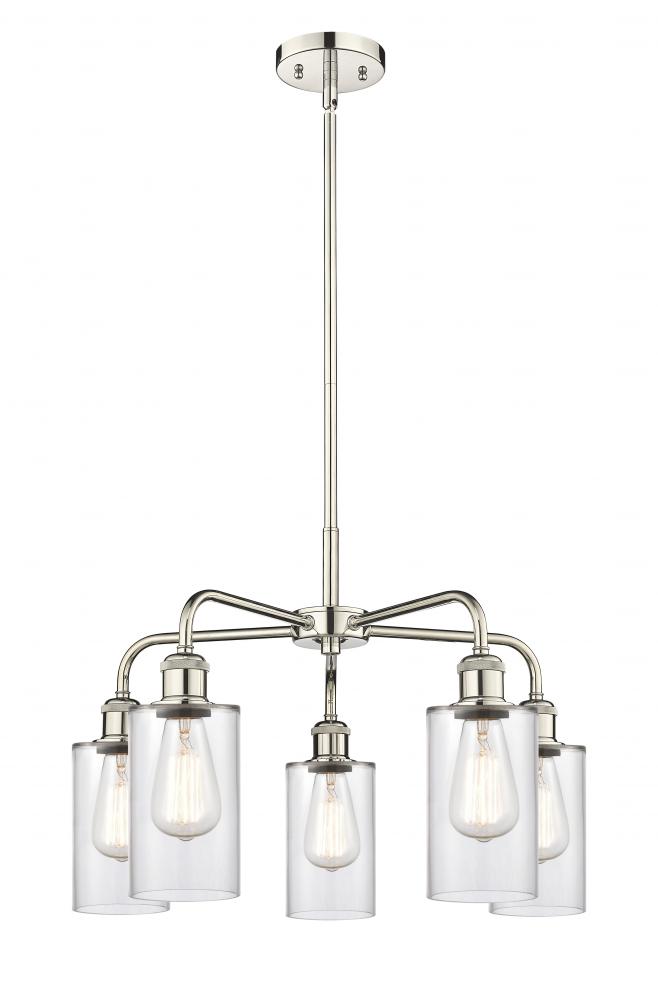 Clymer - 5 Light - 22 inch - Polished Nickel - Chandelier