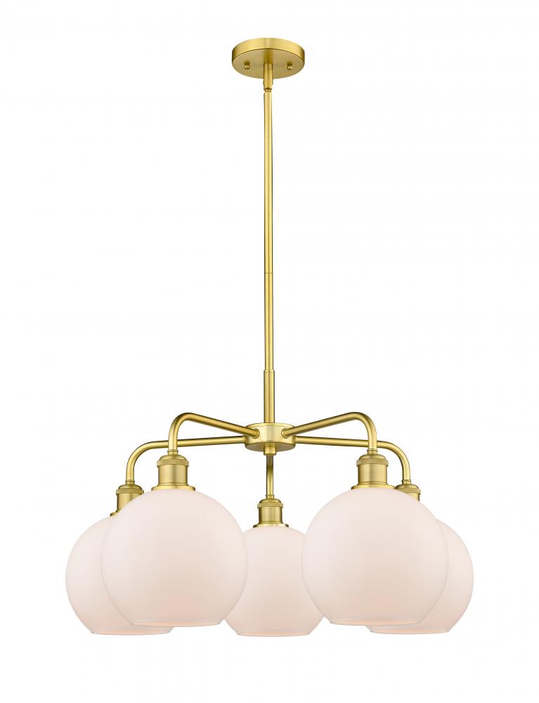 Athens - 5 Light - 26 inch - Satin Gold - Chandelier