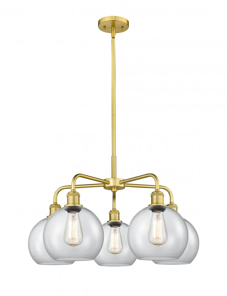 Athens - 5 Light - 26 inch - Satin Gold - Chandelier