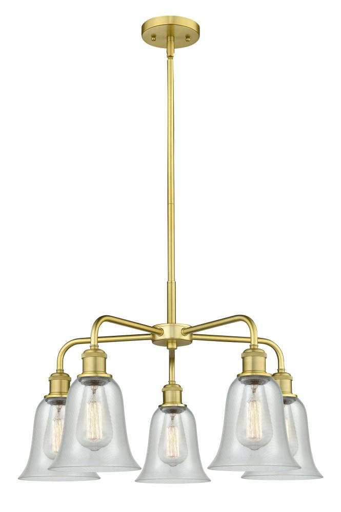 Hanover - 5 Light - 24 inch - Satin Gold - Chandelier