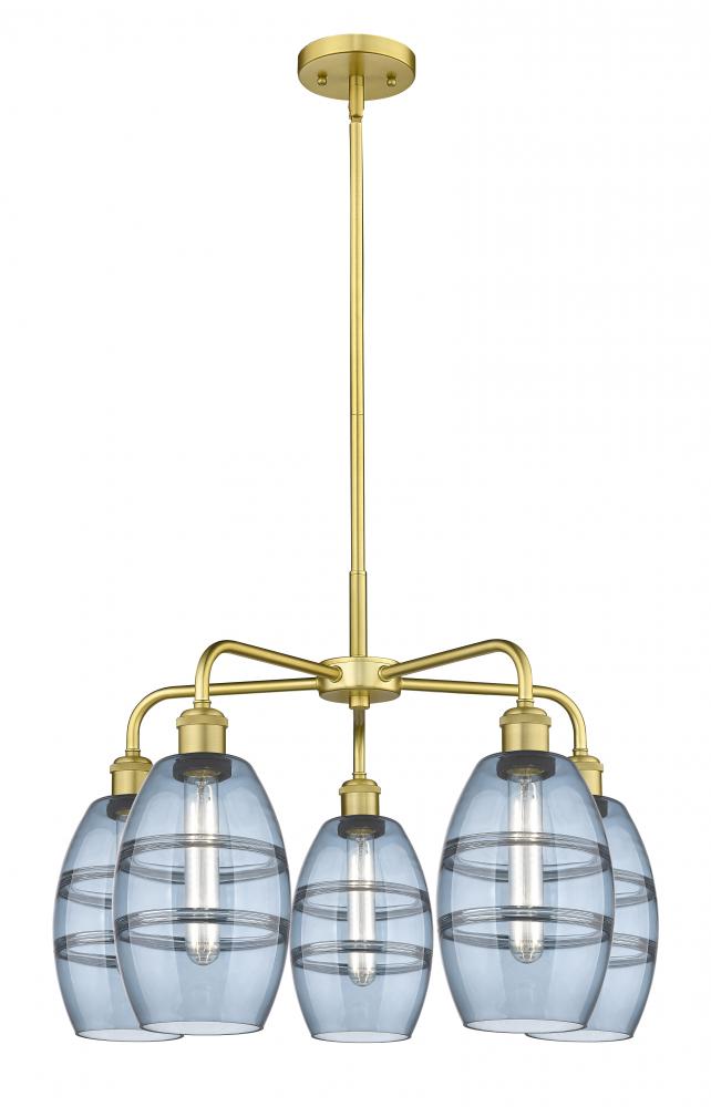 Vaz - 5 Light - 24 inch - Satin Gold - Chandelier