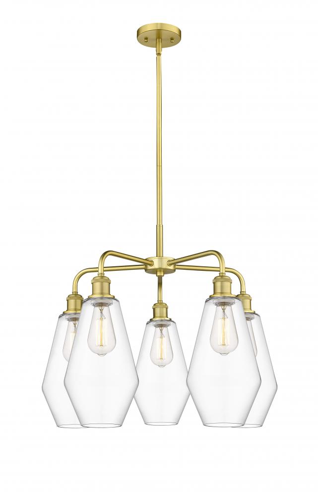 Cindyrella - 5 Light - 25 inch - Satin Gold - Chandelier