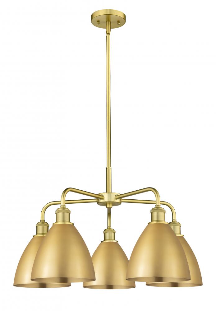 Bristol - 5 Light - 26 inch - Satin Gold - Chandelier