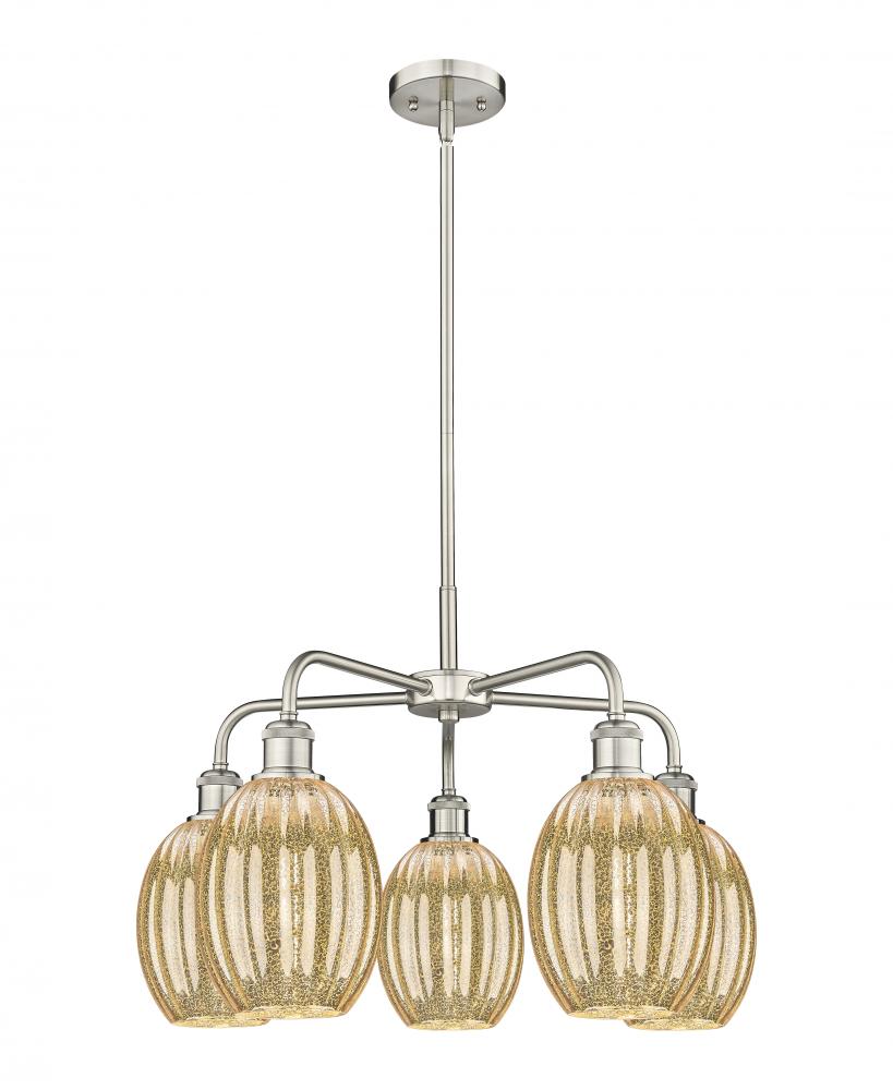 Preston Bulb - 5 Light - 25 inch - Polished Chrome - Stem hung - Chandelier