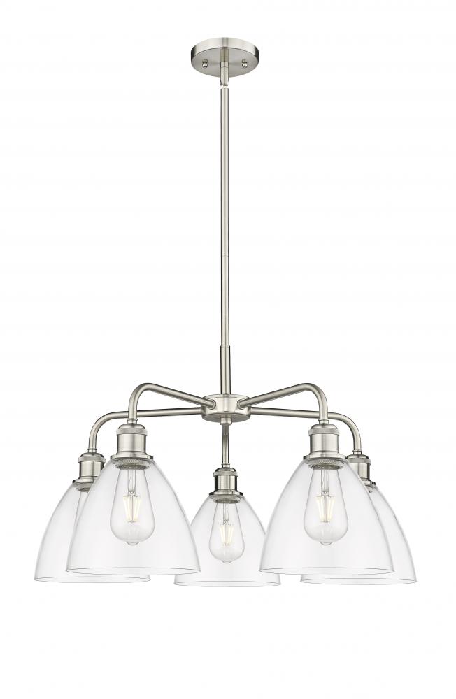 Bristol - 5 Light - 26 inch - Satin Nickel - Chandelier