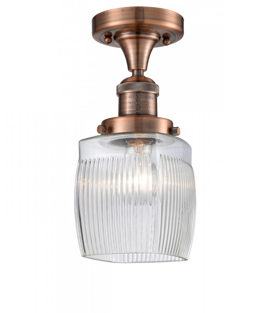 Colton - 1 Light - 6 inch - Antique Copper - Semi-Flush Mount