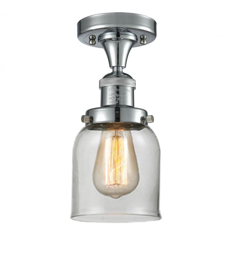 Bell - 1 Light - 5 inch - Polished Chrome - Semi-Flush Mount