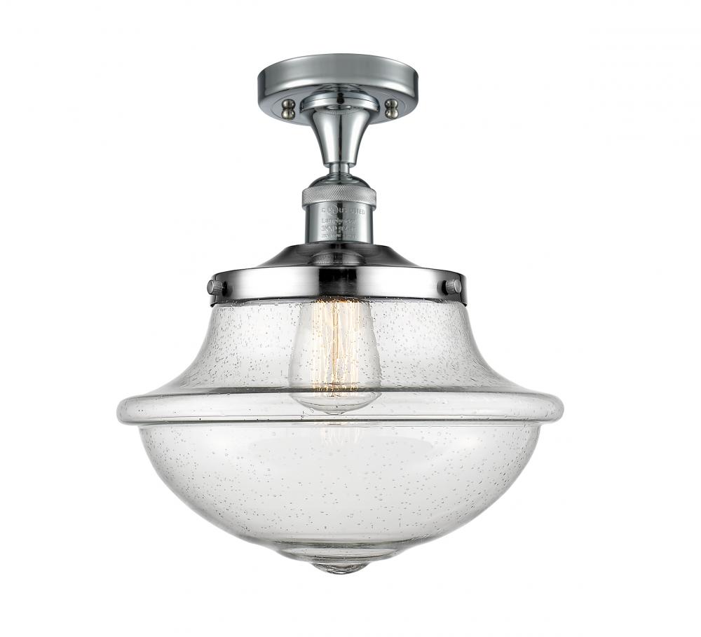 Oxford - 1 Light - 12 inch - Polished Chrome - Semi-Flush Mount