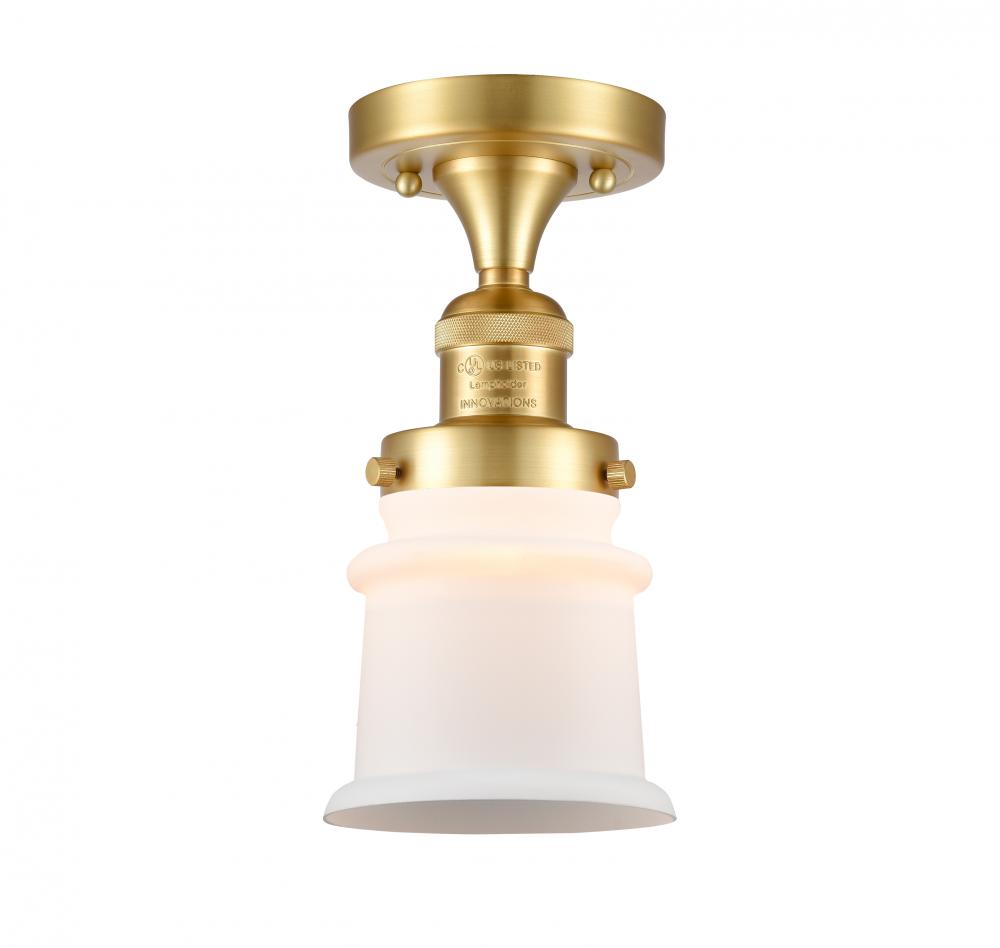 Canton - 1 Light - 6 inch - Satin Gold - Semi-Flush Mount