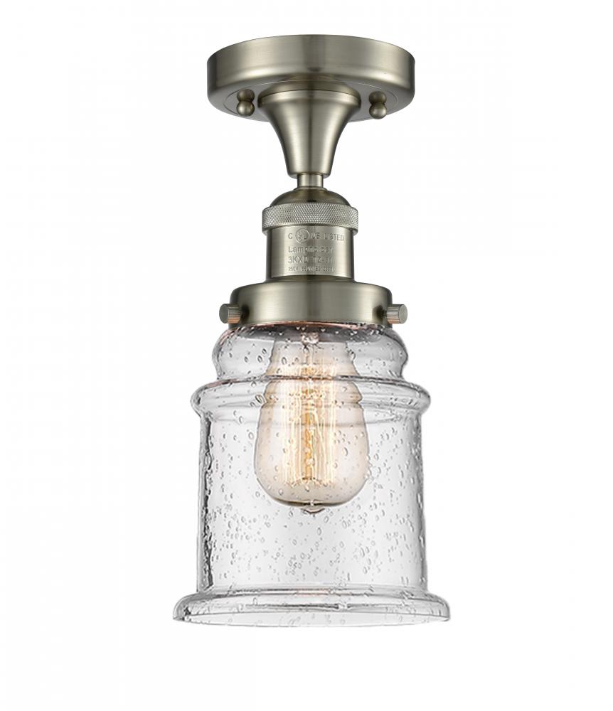 Canton - 1 Light - 6 inch - Brushed Satin Nickel - Semi-Flush Mount