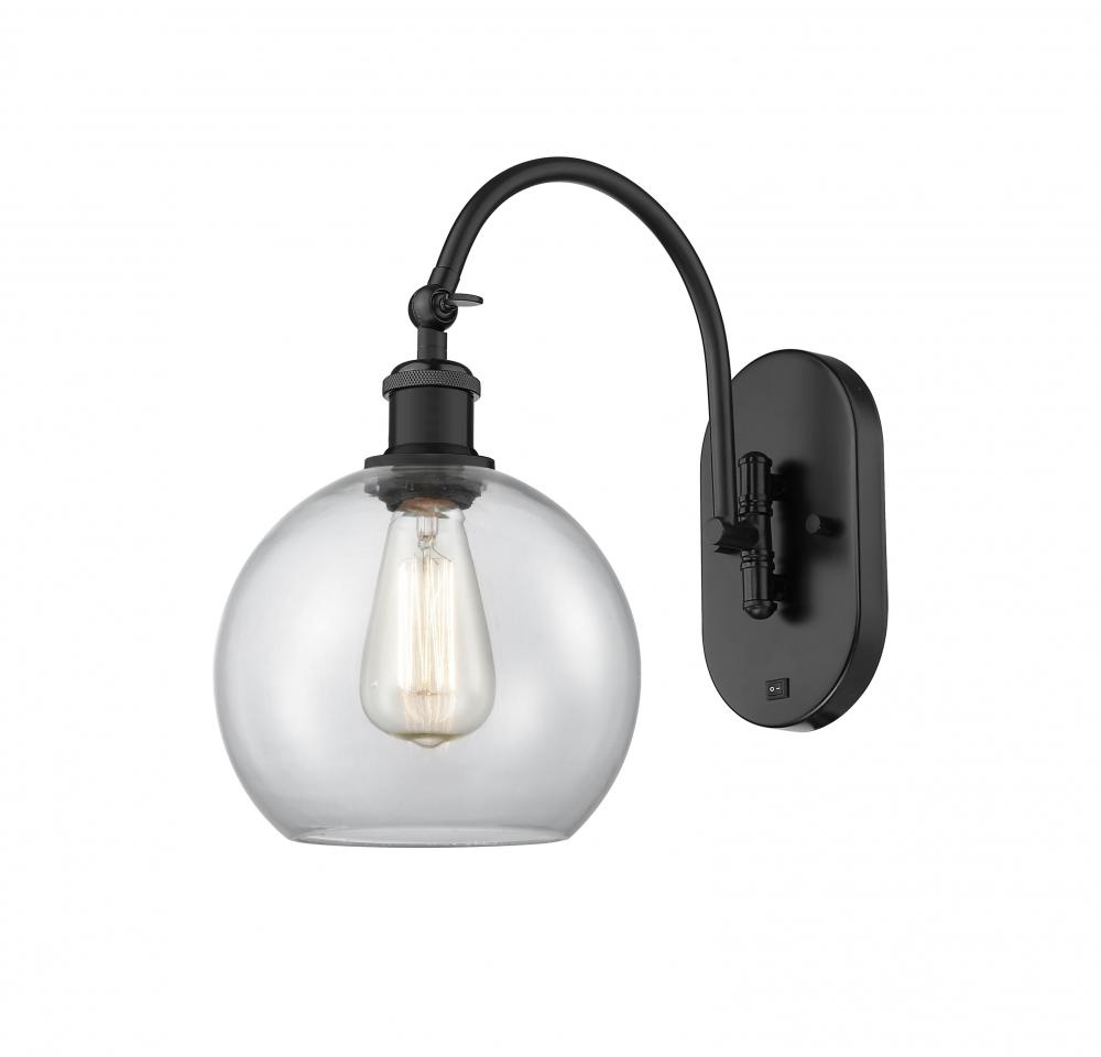 Athens - 1 Light - 8 inch - Matte Black - Adjustable Swing Arm