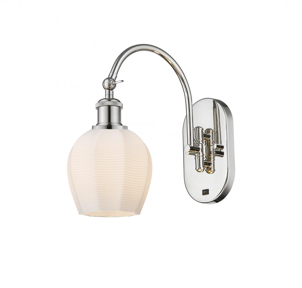 Norfolk - 1 Light - 6 inch - Polished Nickel - Sconce