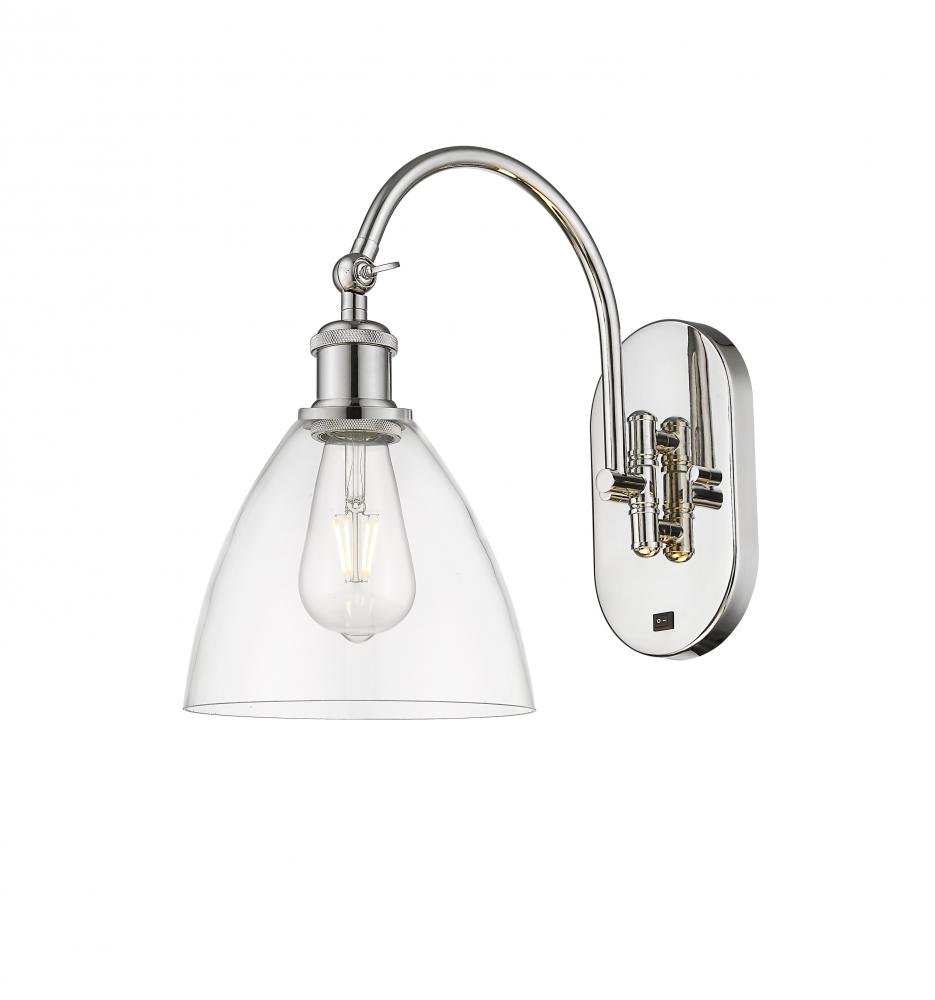 Bristol - 1 Light - 8 inch - Polished Nickel - Sconce