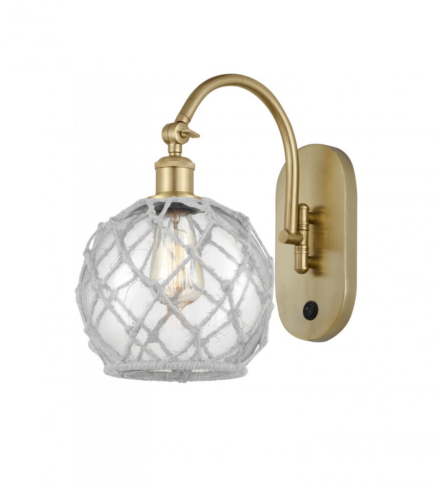 Farmhouse Rope - 1 Light - 8 inch - Satin Gold - Sconce