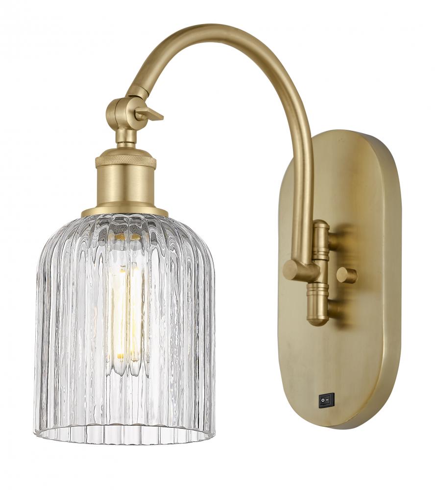 Bridal Veil - 1 Light - 5 inch - Satin Gold - Sconce