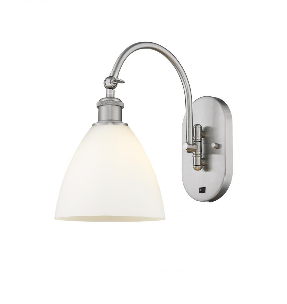 Bristol - 1 Light - 8 inch - Brushed Satin Nickel - Sconce