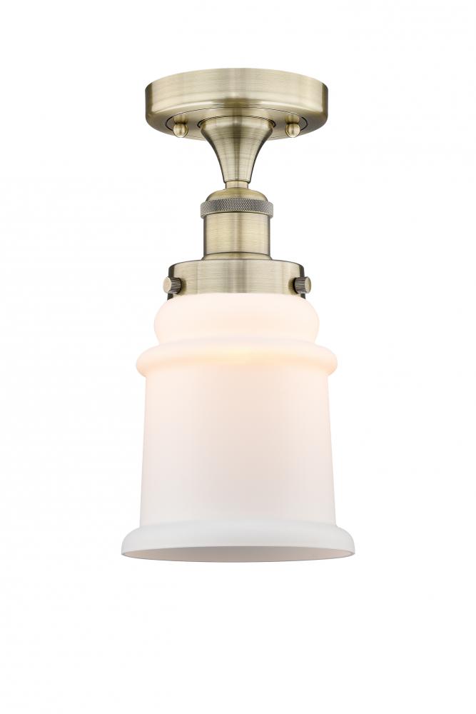 Canton - 1 Light - 6 inch - Antique Brass - Semi-Flush Mount