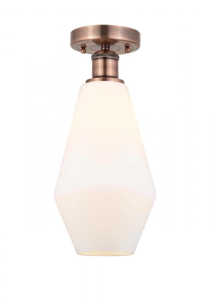 Cindyrella - 1 Light - 7 inch - Antique Copper - Semi-Flush Mount