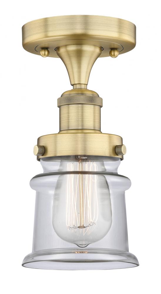 Canton - 1 Light - 5 inch - Brushed Brass - Semi-Flush Mount