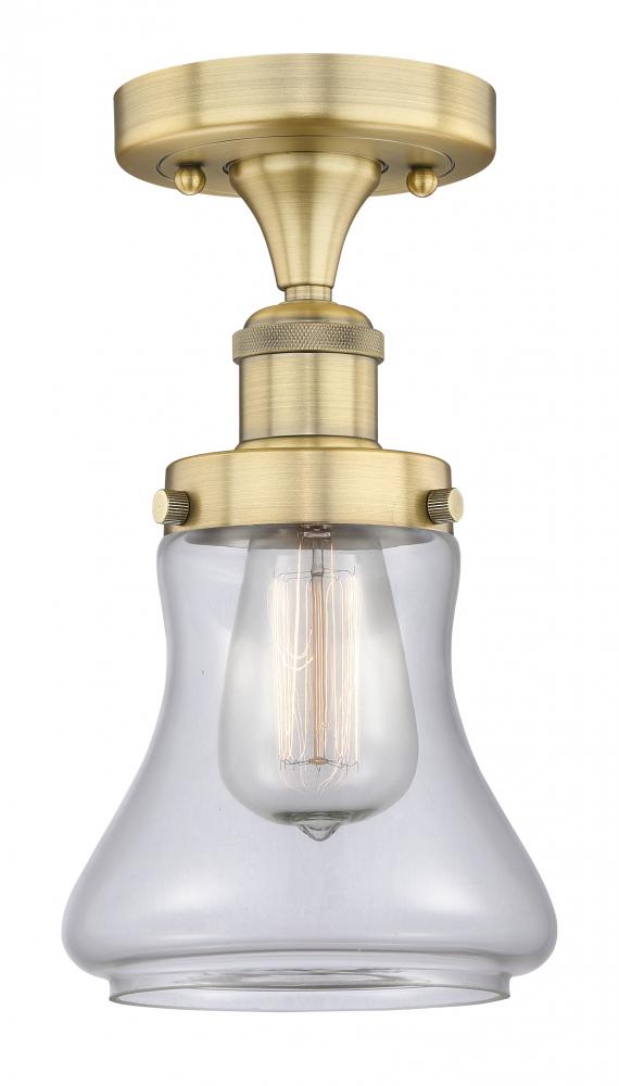 Bellmont - 1 Light - 6 inch - Brushed Brass - Semi-Flush Mount