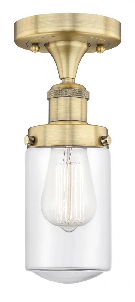 Dover - 1 Light - 5 inch - Brushed Brass - Semi-Flush Mount