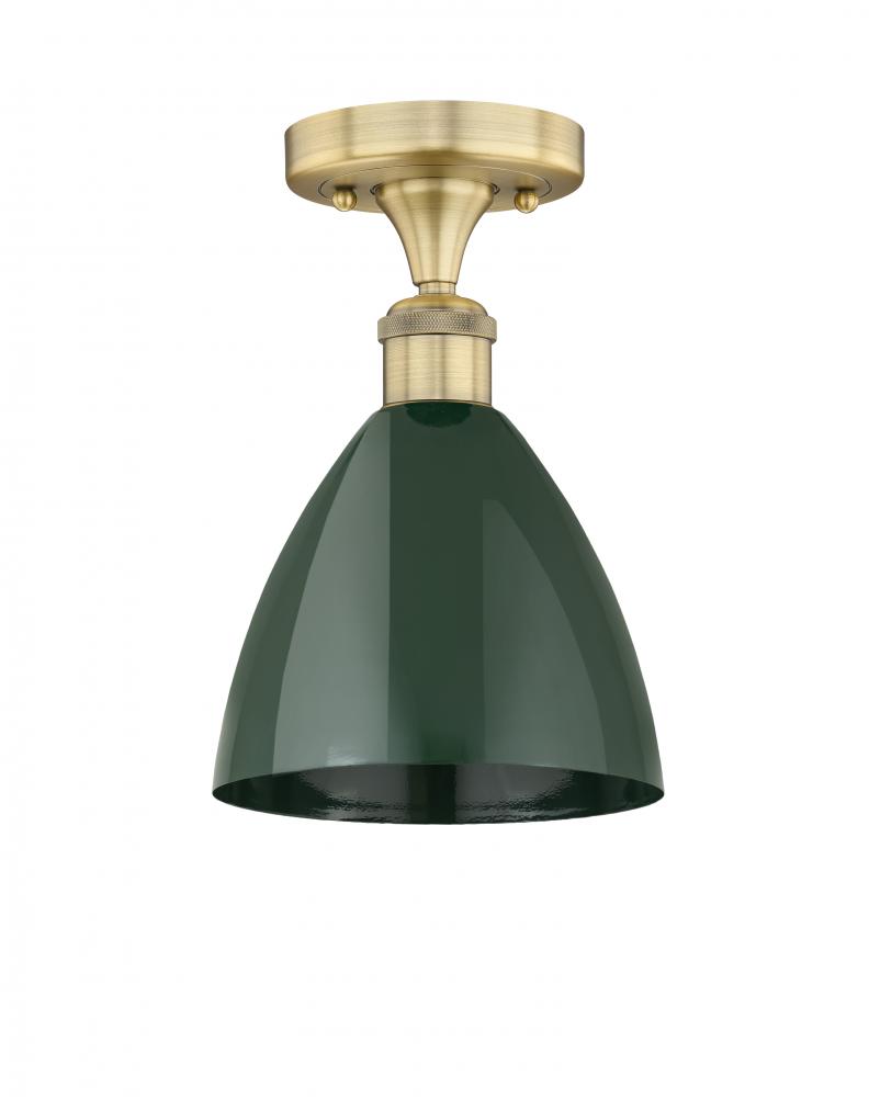 Plymouth - 1 Light - 8 inch - Brushed Brass - Semi-Flush Mount