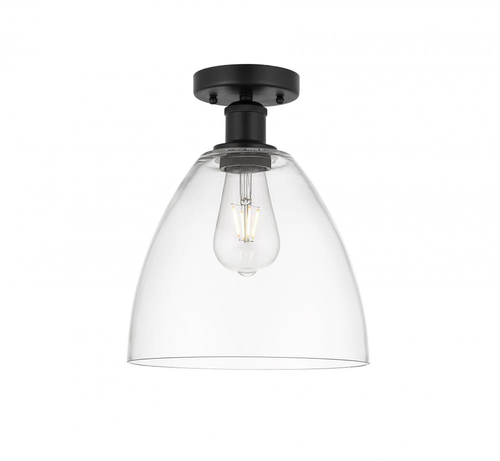 Bristol - 1 Light - 9 inch - Matte Black - Semi-Flush Mount