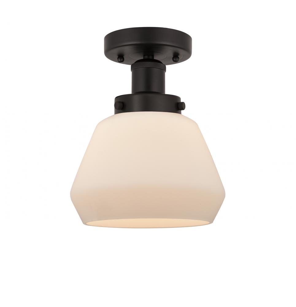 Fulton - 1 Light - 7 inch - Oil Rubbed Bronze - Semi-Flush Mount