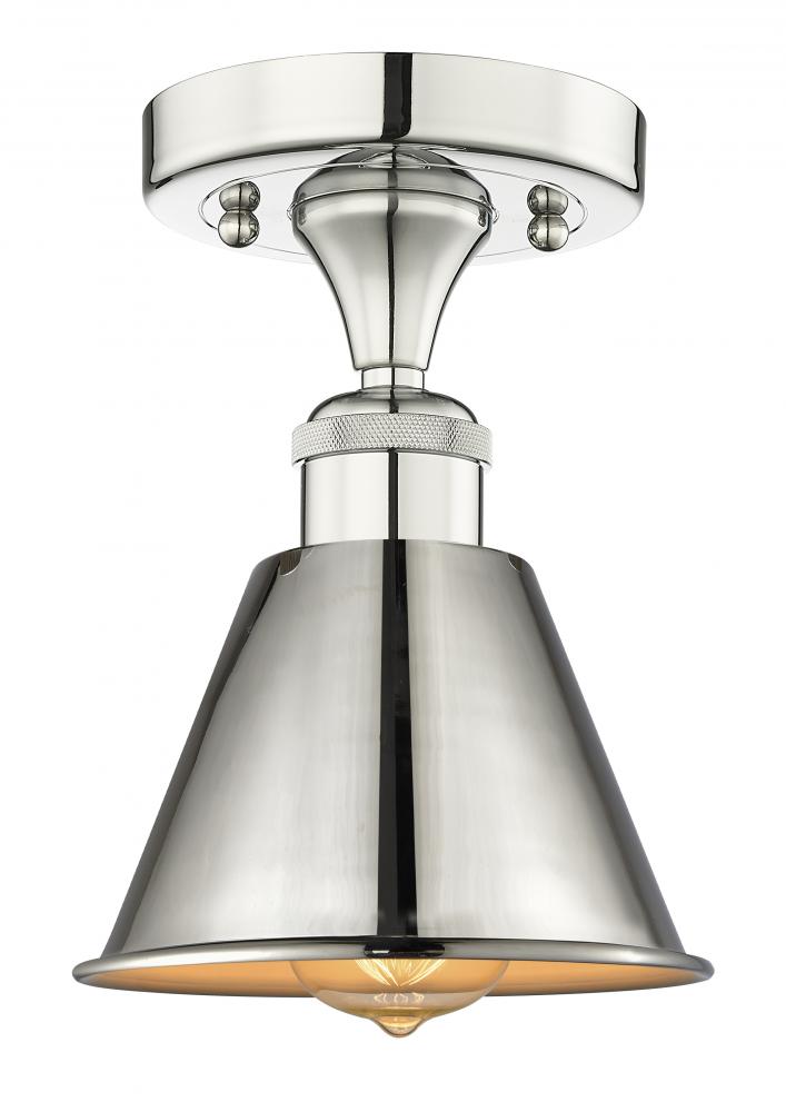 Smithfield - 1 Light - 7 inch - Polished Nickel - Semi-Flush Mount