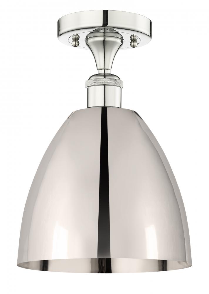 Bristol - 1 Light - 9 inch - Polished Nickel - Semi-Flush Mount