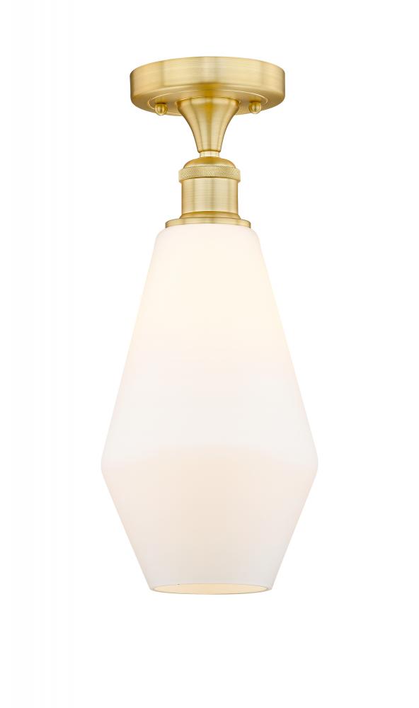 Cindyrella - 1 Light - 7 inch - Satin Gold - Semi-Flush Mount