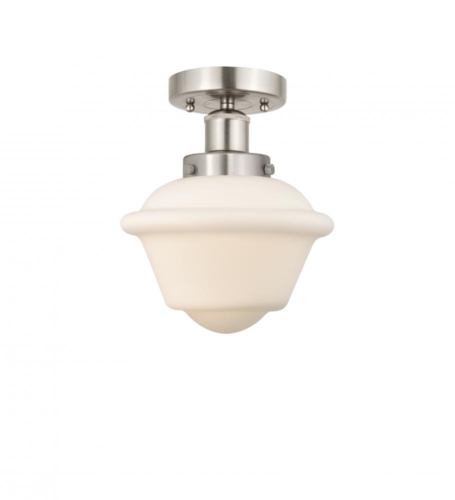 Oxford - 1 Light - 7 inch - Brushed Satin Nickel - Semi-Flush Mount