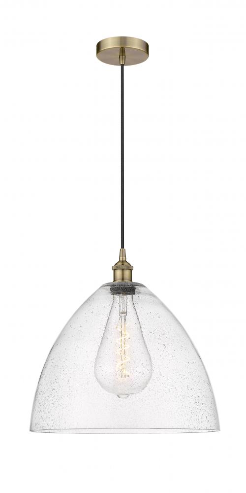 Bristol - 1 Light - 16 inch - Antique Brass - Cord hung - Pendant