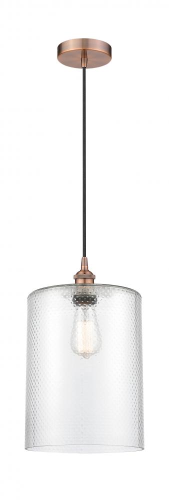 Cobbleskill - 1 Light - 9 inch - Antique Copper - Cord hung - Mini Pendant