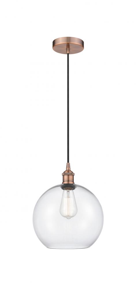 Athens - 1 Light - 10 inch - Antique Copper - Cord hung - Mini Pendant