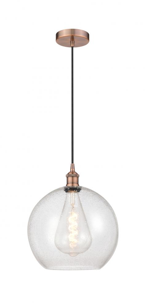 Athens - 1 Light - 12 inch - Antique Copper - Cord hung - Mini Pendant