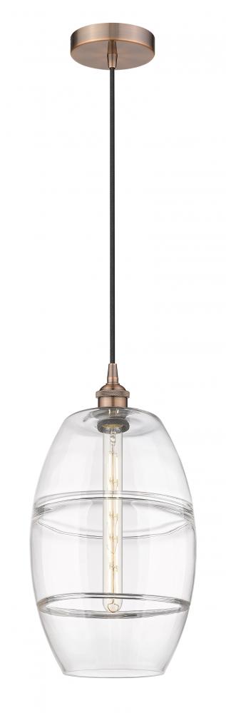 Vaz - 1 Light - 10 inch - Antique Copper - Cord hung - Mini Pendant