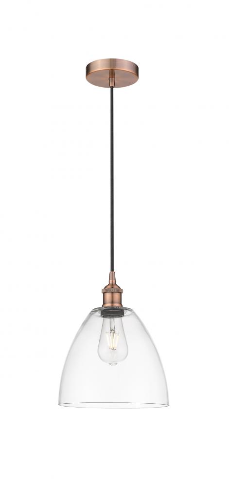 Bristol - 1 Light - 9 inch - Antique Copper - Cord hung - Mini Pendant