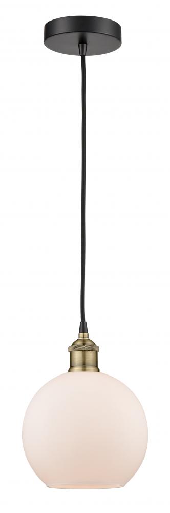 Athens - 1 Light - 8 inch - Black Antique Brass - Cord hung - Mini Pendant