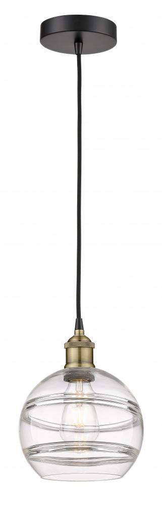 Rochester - 1 Light - 8 inch - Black Antique Brass - Cord hung - Mini Pendant