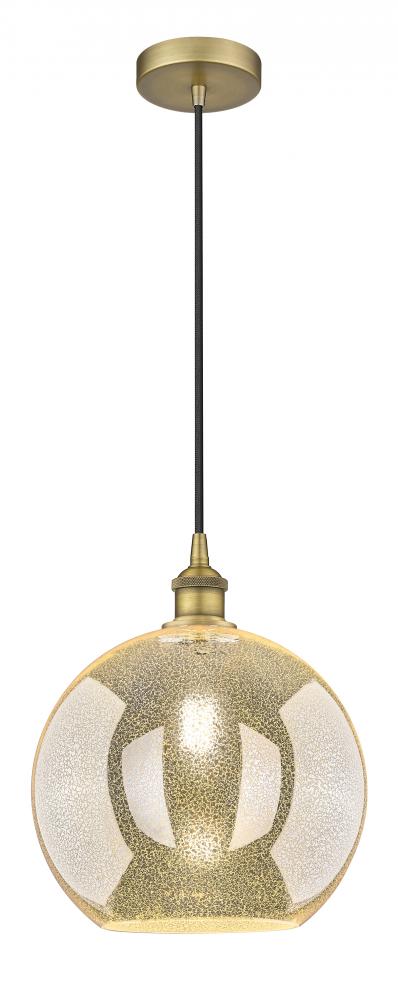 Athens - 1 Light - 12 inch - Brushed Brass - Cord hung - Mini Pendant