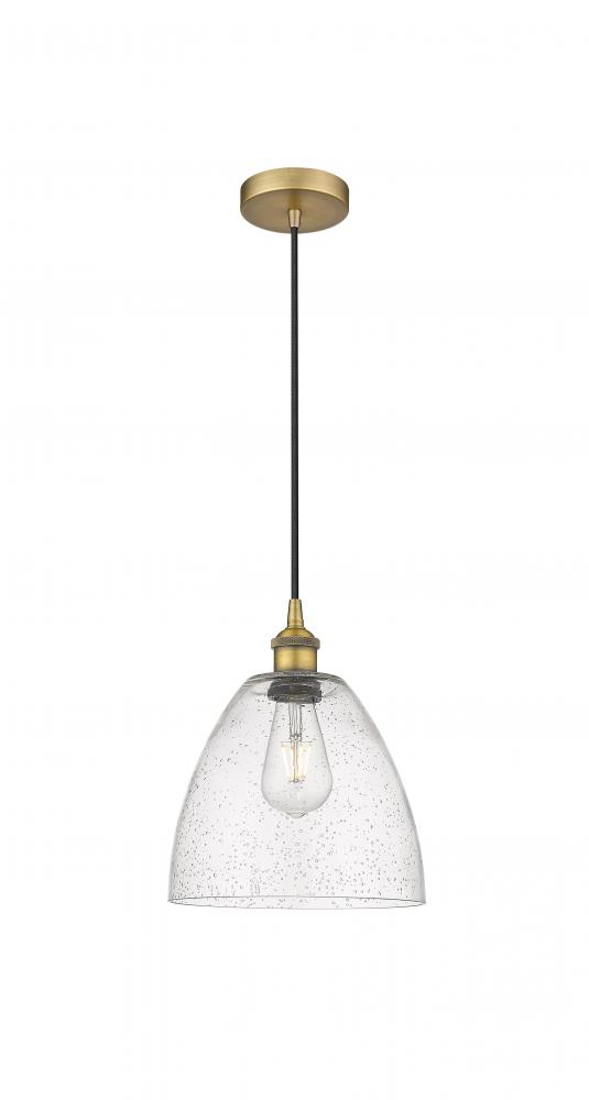 Bristol - 1 Light - 9 inch - Brushed Brass - Cord hung - Mini Pendant