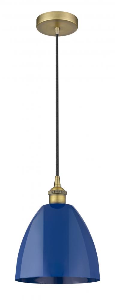 Plymouth - 1 Light - 9 inch - Brushed Brass - Cord hung - Mini Pendant