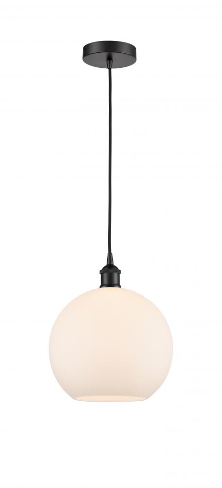 Athens - 1 Light - 10 inch - Matte Black - Cord hung - Mini Pendant