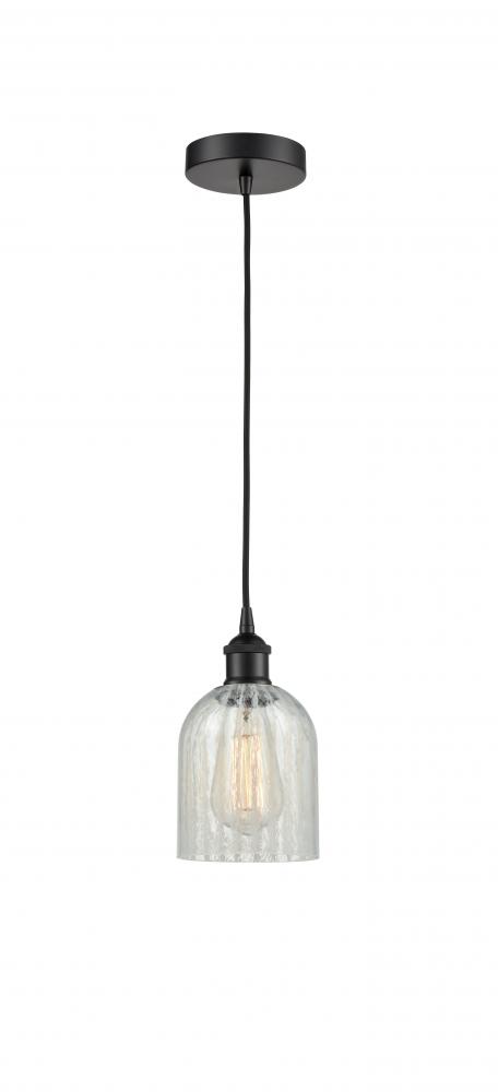 Caledonia - 1 Light - 5 inch - Matte Black - Cord hung - Mini Pendant