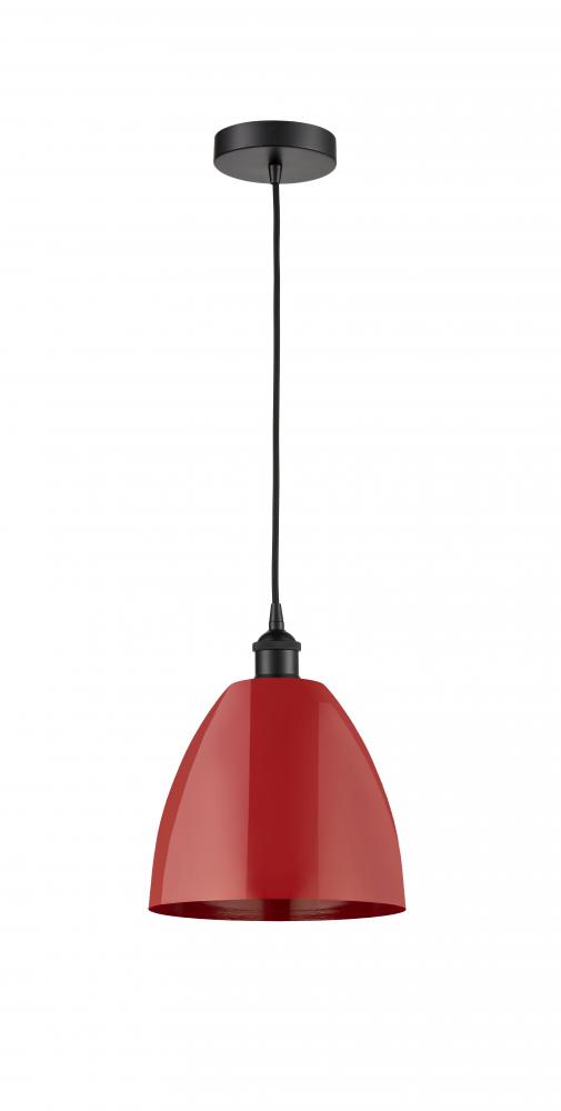 Plymouth - 1 Light - 9 inch - Matte Black - Cord hung - Mini Pendant