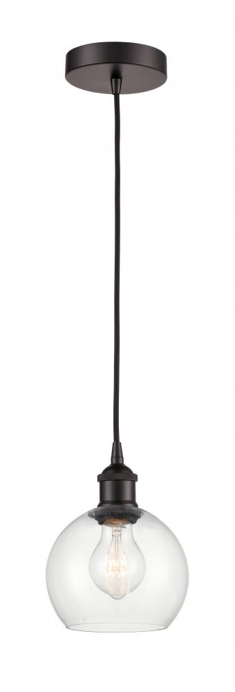 Athens - 1 Light - 6 inch - Oil Rubbed Bronze - Cord hung - Mini Pendant