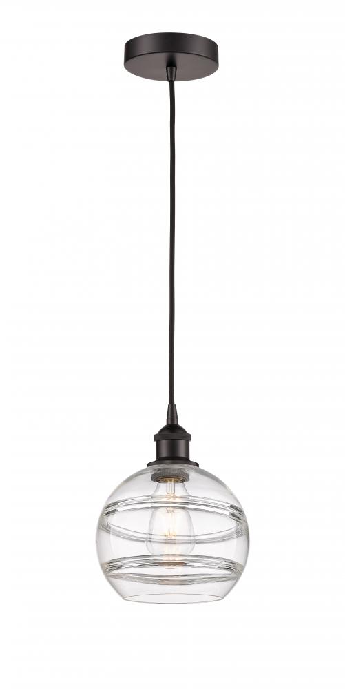 Rochester - 1 Light - 8 inch - Oil Rubbed Bronze - Cord hung - Mini Pendant