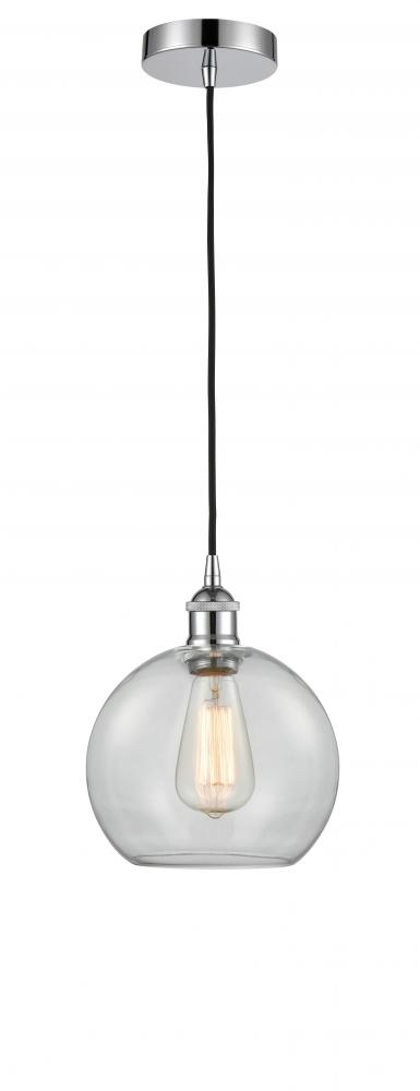 Athens - 1 Light - 8 inch - Polished Chrome - Cord hung - Mini Pendant