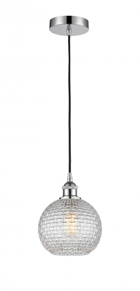 Athens - 1 Light - 8 inch - Polished Chrome - Cord hung - Mini Pendant